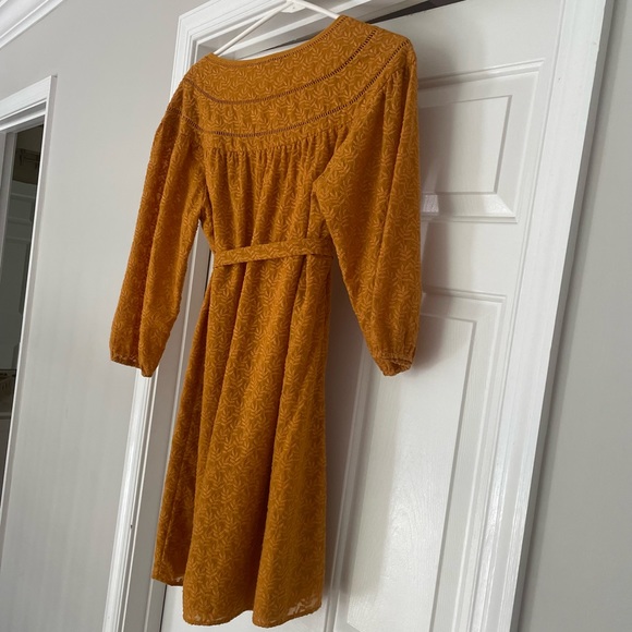 Daniel Rainn via Anthropologie Sz M Gold Autumnal Dress - Picture 4 of 5